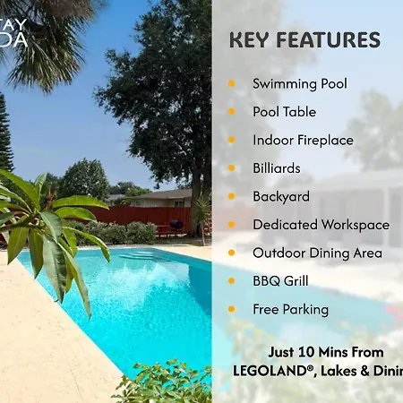 Stylish 3Br Family Pool Home Near Legoland